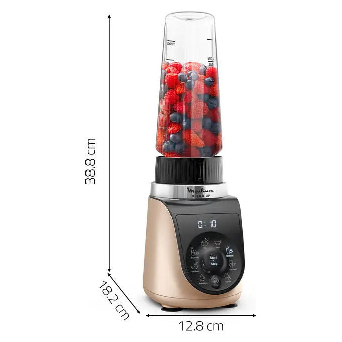 Moulinex LM190AF0 Blend Up Frullatore da tavolo 1000 W 8 programmi automatici 0,85 L Tritaghiaccio Touch colore Nero