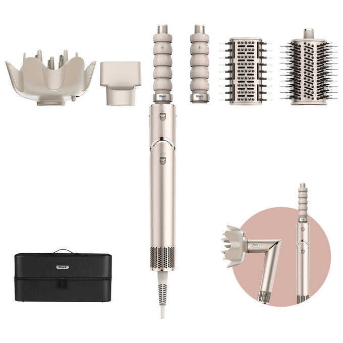 Shark HD446SLEU FlexStyle Asciugacapelli Multistyler 5 in 1 1650 W Tecnologia Coanda 5 Accessori colore Champagne