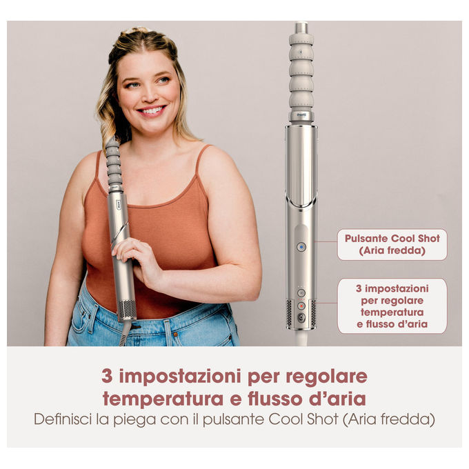 Shark HD446SLEU FlexStyle Asciugacapelli Multistyler 5 in 1 1650 W Tecnologia Coanda 5 Accessori colore Champagne