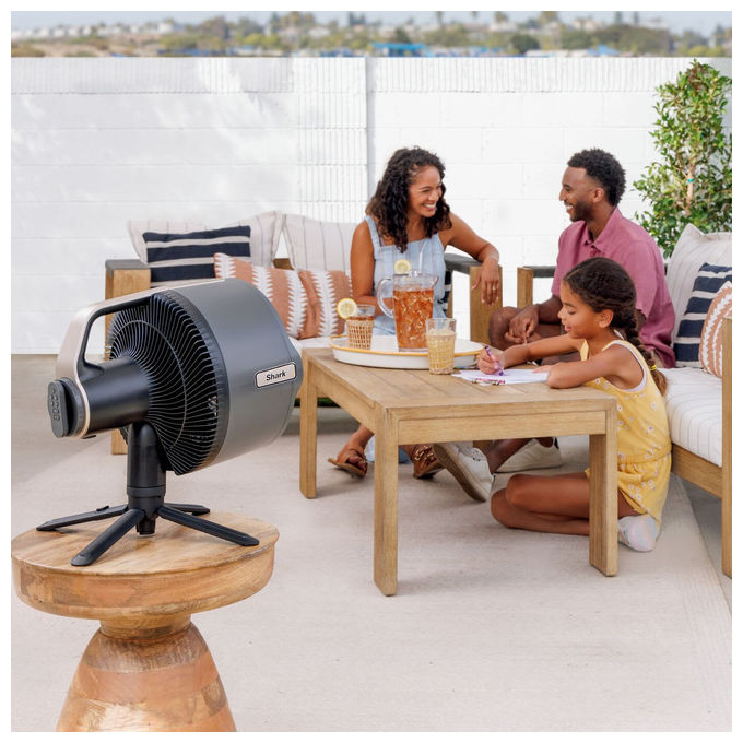 Shark FA300EU FlexBreeze Pro Mist Ventilatore a Piantana e da Tavolo con Nebulizzatore 5 Velocita' 36W Autonomia 24h Telecomando colore Antracite