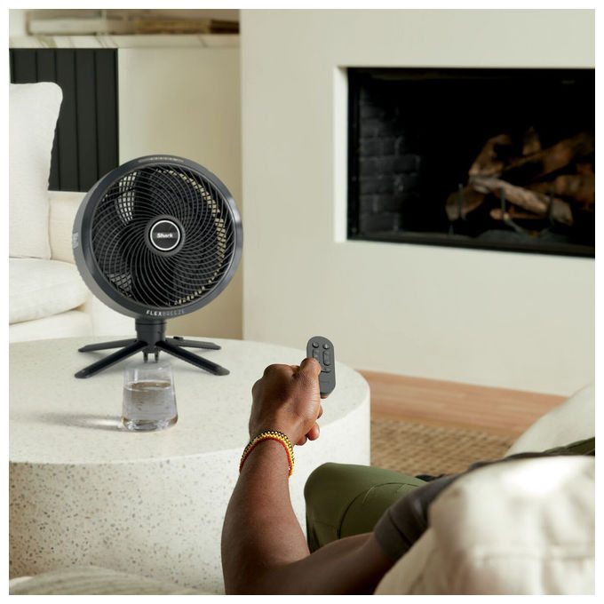 Shark FA300EU FlexBreeze Pro Mist Ventilatore a Piantana e da Tavolo con Nebulizzatore 5 Velocita' 36W Autonomia 24h Telecomando colore Antracite