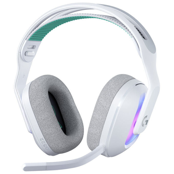Logitech G, Cuffie Gaming G522 Lightspeed, Wireless e con Cavo, Bluetooth, Bianco