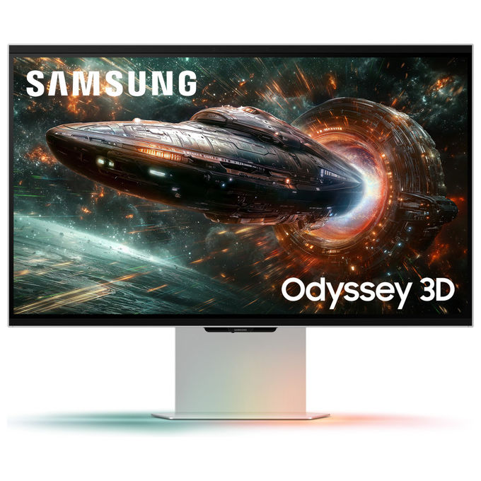 Samsung, Monitor Gaming Odyssey 27'' UHD 4K, Compatibile Nvidia G-Sync, Argento