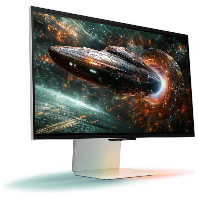 Samsung, Monitor Gaming Odyssey 27'' UHD 4K, Compatibile Nvidia G-Sync, Argento