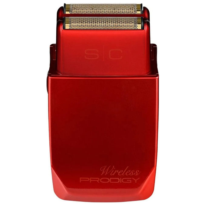 Stylecraft Prodigy Rosso, Rasoio Professionale Senza Fili, Lamine Titanio, 9000 RPM