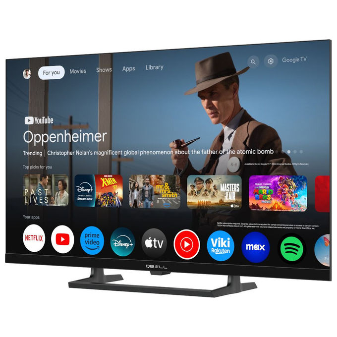 Qbell, Tv Led 32 pollici HD Smart Google Tv, QT32HGF9B