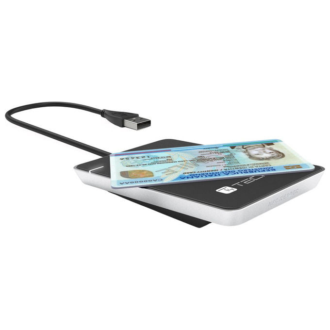 Techly I-CARD CAM-CIE Lettore RFID USB Nero Argento