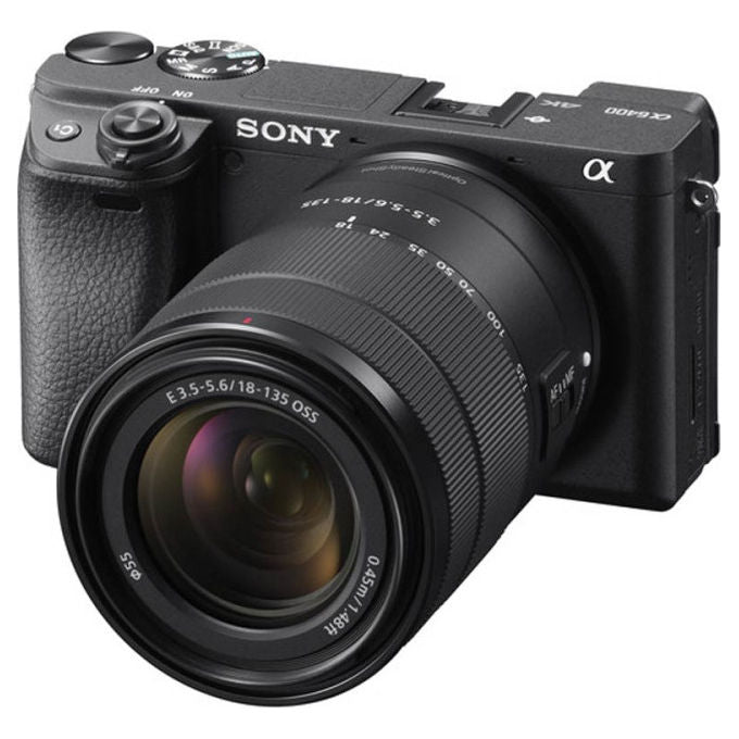 Sony Alpha 6400, Fotocamera Mirrorless, Kit Obiettivo 18-135mm, 24.2 Megapixel, Nero