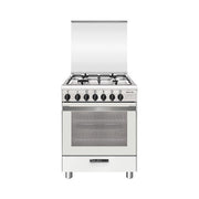 Glem Gas SA664MWH6 Cucina Piano Cottura Gas 4 Fuochi Forno Elettrico Ventilato 67 L Classe A (90x60x60 cm) colore Bianco