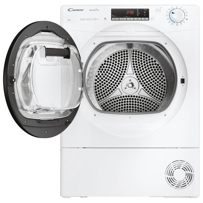 Candy CROE H9A2TBE-S Smart Pro Asciugatrice Pompa di Calore 9 Kg Classe E Wi-Fi Vapore (85x60x61 cm) colore Bianco