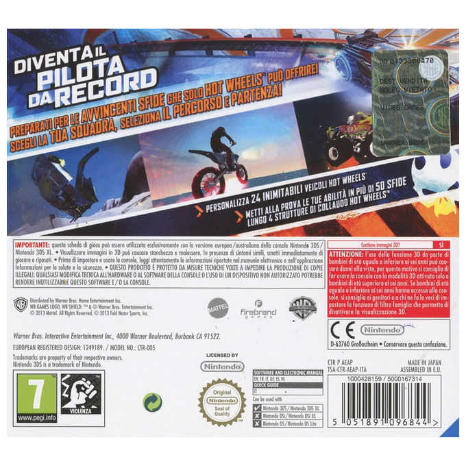 Warner Bros, Hot Wheels World's Best Driver, Nintendo DS