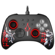Freaks and Geeks, Gamepad USB, Nero e Rosso, Compatibile Android, Nintendo Switch e PC
