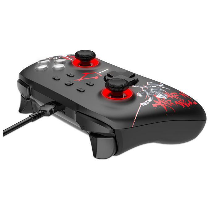 Freaks and Geeks, Gamepad USB, Nero e Rosso, Compatibile Android, Nintendo Switch e PC