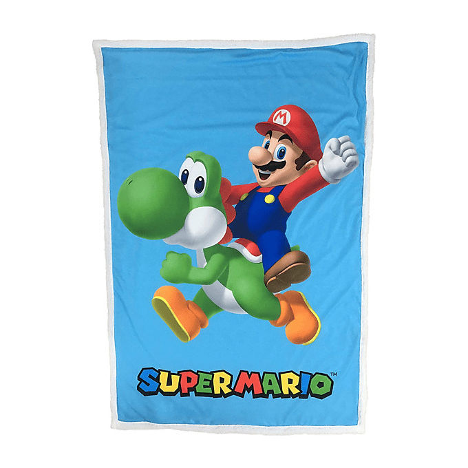 Lyo Coperta in Pile Sherpa Super Mario e Yoshi 100x150 cm