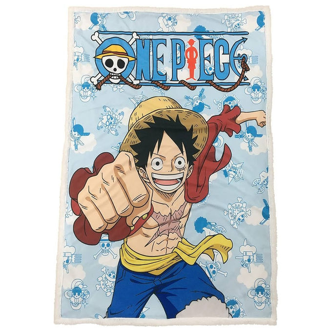 One Piece Coperta Sherpa Morbida 100x150cm Anime One Piece