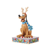 Disney Traditions, Statuetta Natale Plutone di Jim Shore, Resina, 11.3 cm