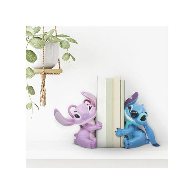 Enesco, Fermalibri Stitch e Angel, Collezione Disney Showcase, Statuetta in Resina