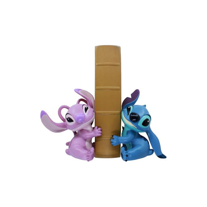 Enesco, Fermalibri Stitch e Angel, Collezione Disney Showcase, Statuetta in Resina