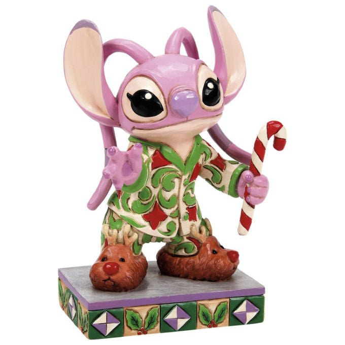 Disney Traditions Angelo in Pigiama Natalizio Statuetta Decorativa Resina 11 cm