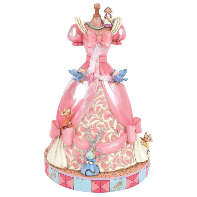 Disney Traditions Cenerentola Statuetta Musicale Vestito Rosa Jim Shore