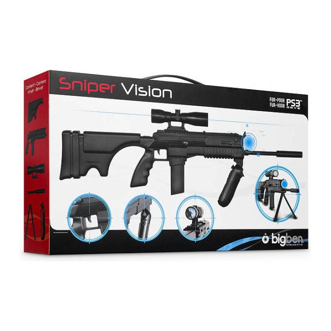 Bigben Interactive, Fucile Sniper Vision, Nero, Accessorio PlayStation 3