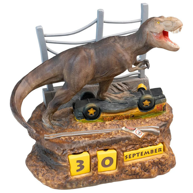 Grupo Erik Calendario Perpetuo 3D Jurassic Park Resina Dipinto a Mano
