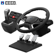 Hori, Volante con Pedali e Joystick USB, Force Feedback, Nero, Compatibile PC