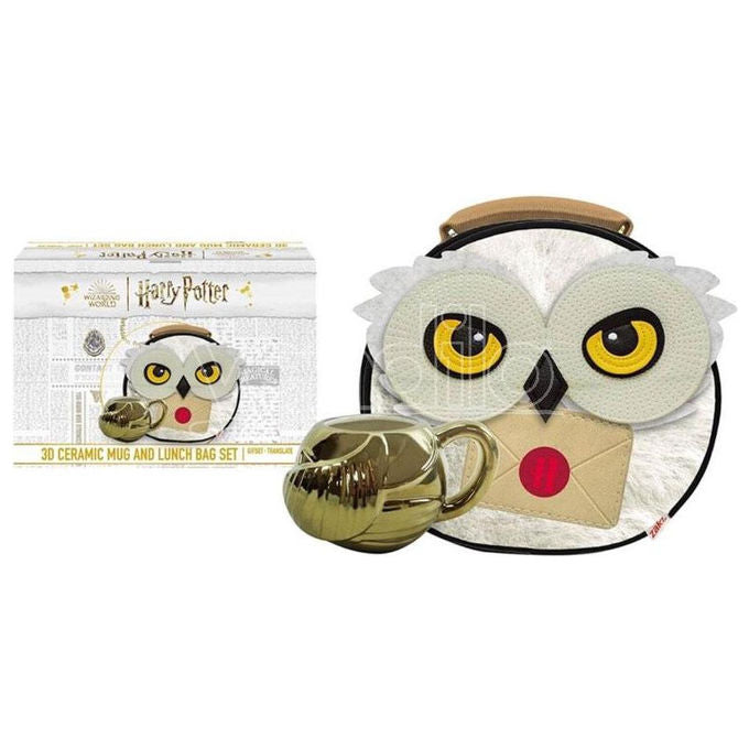 Harry Potter Set Regalo 2 in 1 Portamerenda Tazza 3D Edvige 400ml