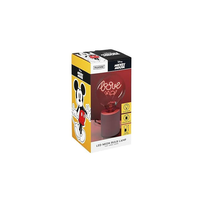 Paladone Products, Lampada Neon Led, Topolino, Disney, Decorativa, 18 cm