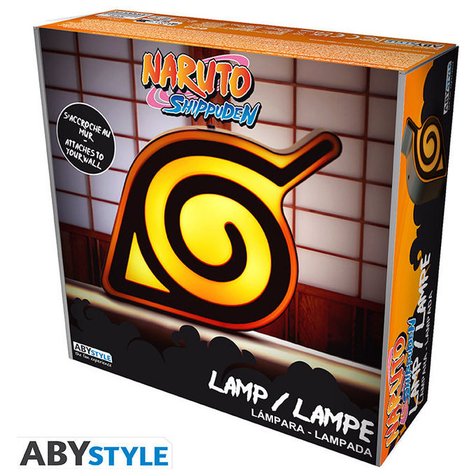 ABYstyle, Lampada Konoha Naruto Shippuden, LED Multicolore, Plastica