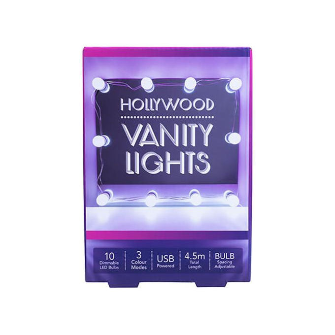Altri Luci a Corda Hollywood Vanity Dimmerabile 10 Luci 3 Modalita' Colore USB