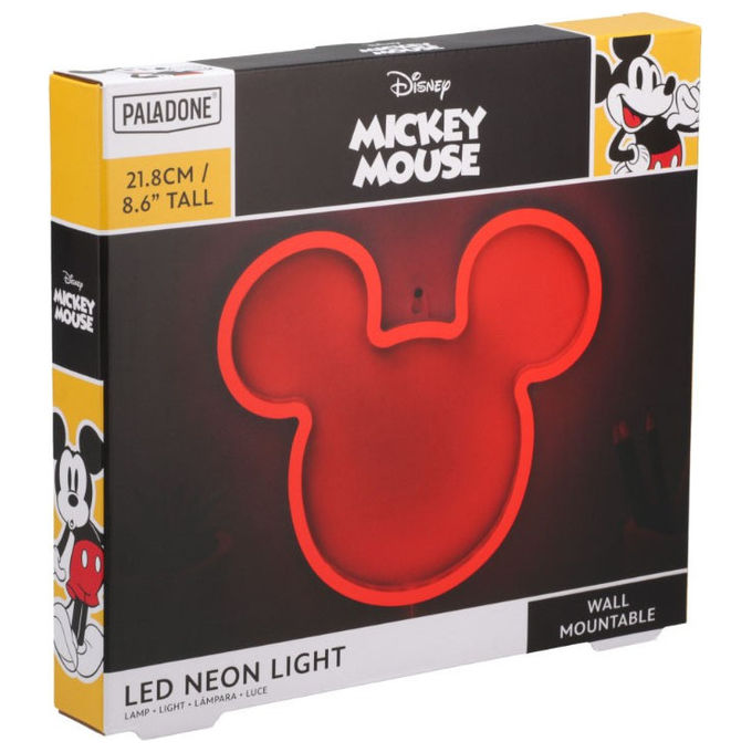 Paladone Lampada Neon LED Mickey Mouse da Muro