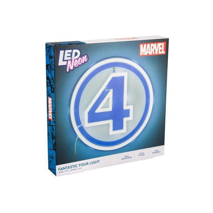 Paladone Products Lampada Neon LED Marvel Fantastici Quattro 24 cm PVC