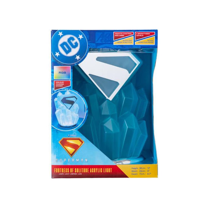 Paladone Products Lampada Superman Fortress Of Solitude Acrilico RGB Con Telecomando