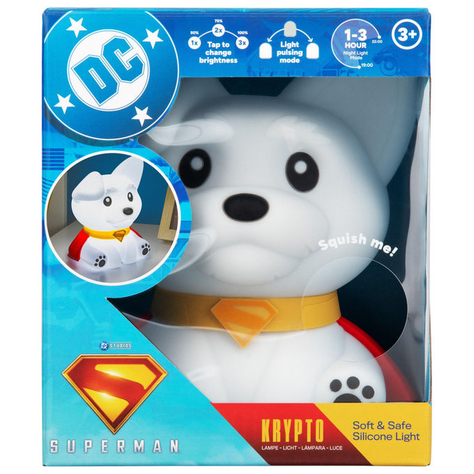 Paladone Products Luce Notturna Superman Krypto DC Comics Morbida in Silicone 17 cm