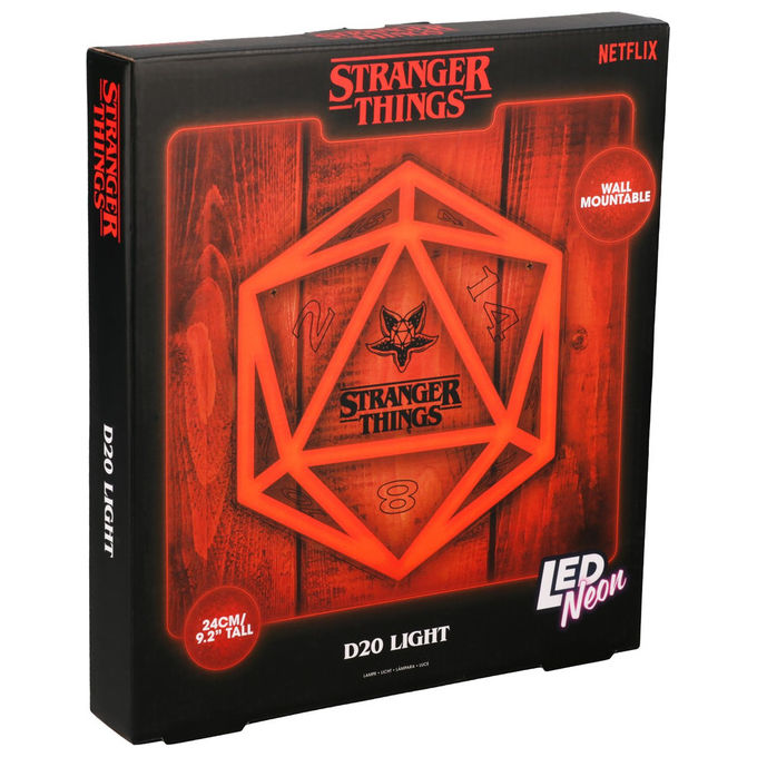 Paladone Products Lampada Neon LED Stranger Things 5 da Parete 24x30 cm