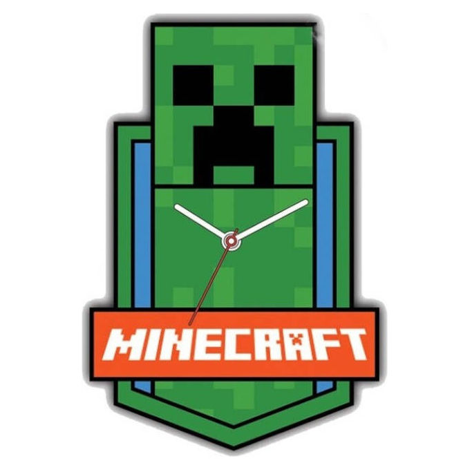 Minecraft Orologio Maxi Creeper Gadget Materiale PVC Movimento Al Quarzo