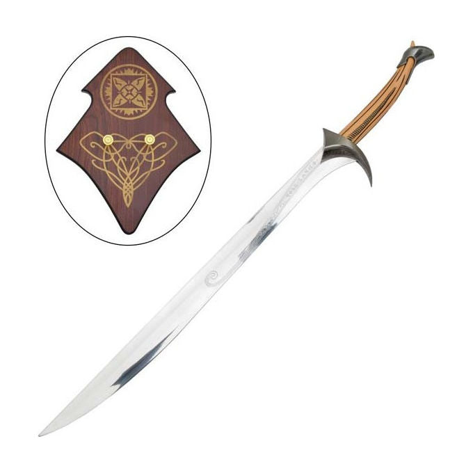 Altri Spada Ornamentale Orcrist di Thorin Scudodiquercia Acciaio con Stand