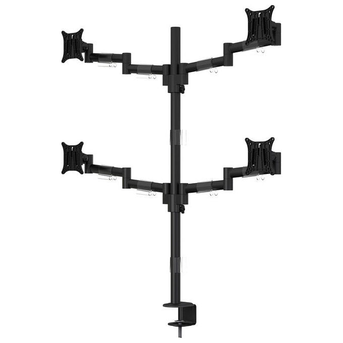 Multibrackets, Supporto TV da Tavolo, 30'', VESA 75x75 100x100 mm, Acciaio, Nero
