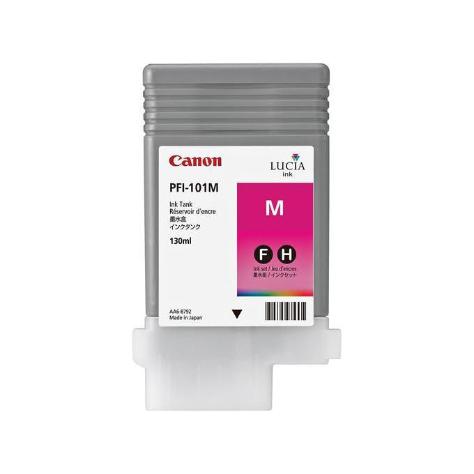 Canon, Cartuccia Inchiostro PFI-101M, Originale, Magenta, 130 ml