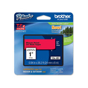 Brother Nastro per Etichettatrice TZE-451 Nero su Rosso 24 mm x 8 m