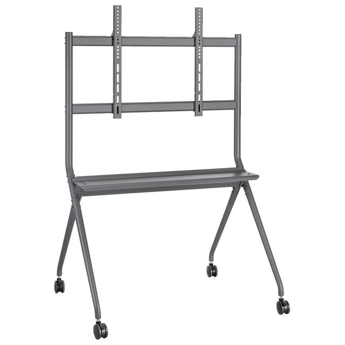 V7 Carrello TV con Ruote 50-86 Pollici Acciaio Inox Mobile