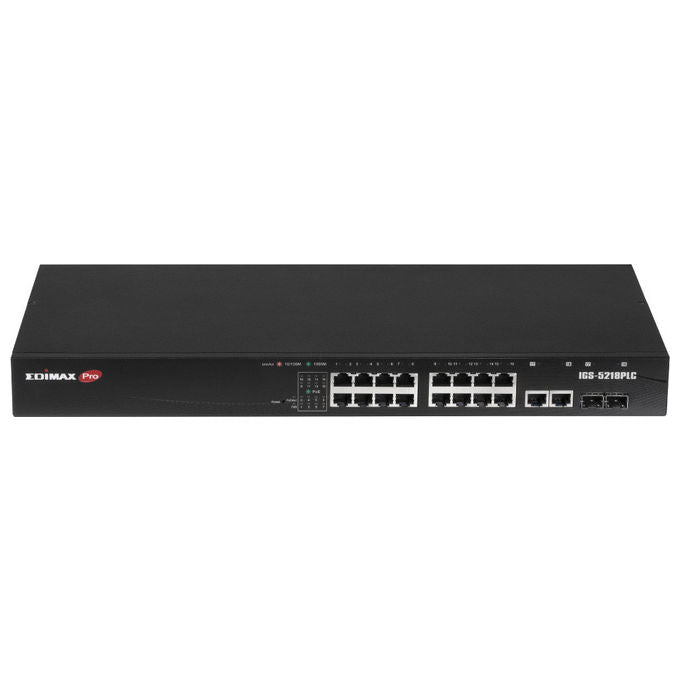 Edimax Switch Gigabit PoE+ Smart Industriale 18 Porte Montabile su Rack