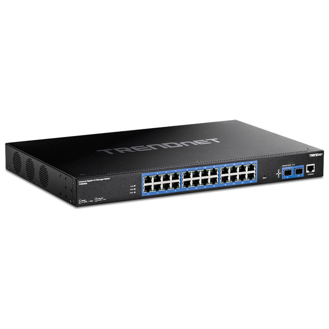 Trendnet, Switch di Rete Gestito, 24 Porte Gigabit Ethernet, TI-RG262I, Montaggio Rack, Nero