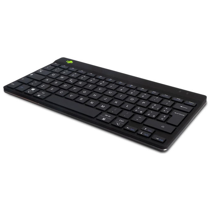 R-Go Tools, Tastiera Ergonomica Compact Break, QWERTY Italiano, USB Nera