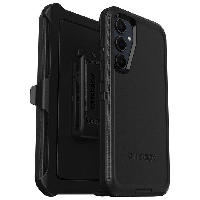 Otterbox Defender, Custodia Resistente con Supporto, Nero per Samsung Galaxy A55 5G