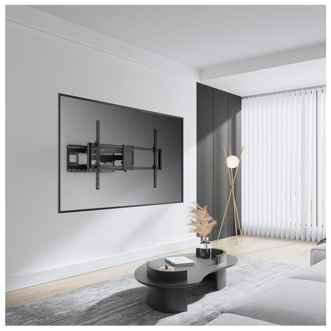 Value Supporto TV Parete 3.05 m (120 '') Nero Acciaio Inclinabile