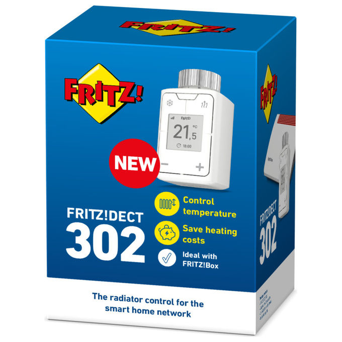 Fritz! DECT 302 International, Termostato Intelligente, Wireless, Bianco