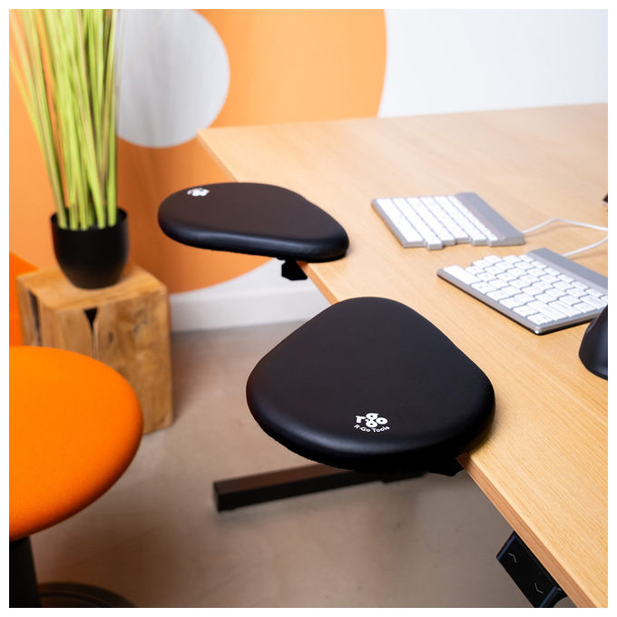 R-Go Tools Poggiapolso in Ecopelle Nero Ergonomico RGOARMSP