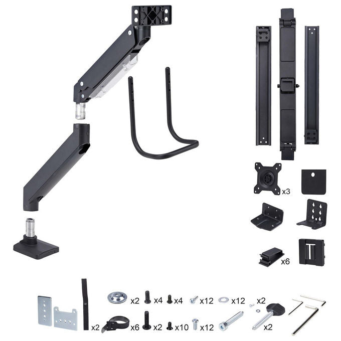 StarTech.com Supporto Monitor Triplo 27 Pollici Barra Trasversale VESA 75x75-100x100